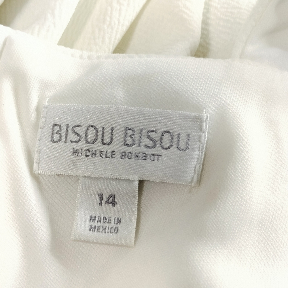 Bisou Bisou Woman's Size 14 Cottagecore Embroidery Boho White Dress - Picture 8 of 9